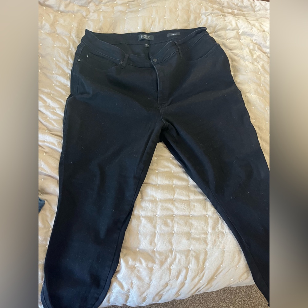 Judy Blue Women's Black Fringe Jeans